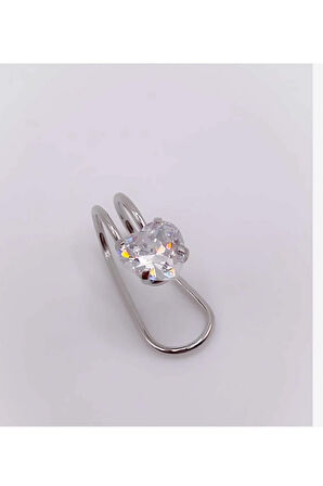 7mm kalp zirkon çelik piercing (sıkıştırma)