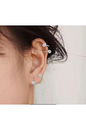 Cerrahi Çelik Spiral / Şambala Top 3mm X 10mm X 1.2mm Çelik Halka Piercing