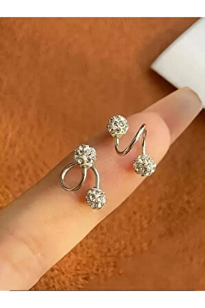Cerrahi Çelik Spiral / Şambala Top 3mm X 10mm X 1.2mm Çelik Halka Piercing