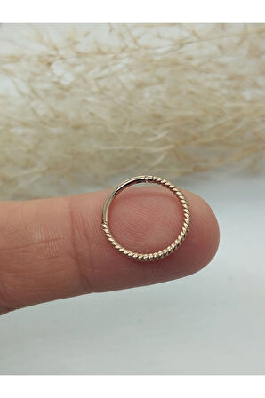 12mm burgu kilitli rose halka piercing