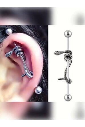 38mm Yılan Çelik Köprü Piercing