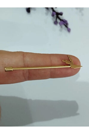 Cerrahi Çelik Mızrak Altın Köprü Piercing