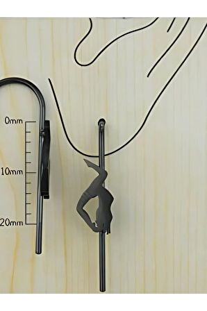 Direk Dansı Siyah Halka Piercing