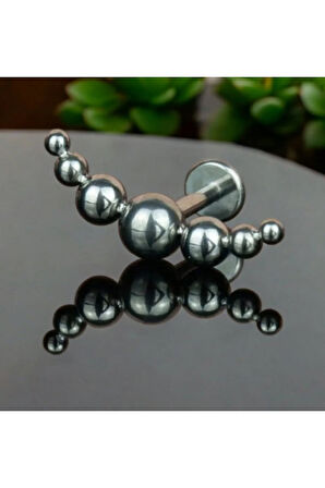 Yedi Top Çelik Kıkırdak Helix Piercing
