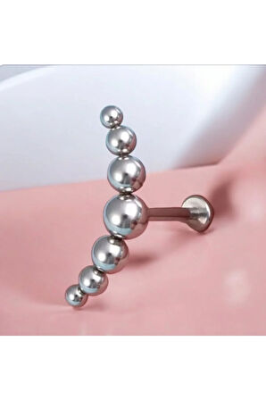 Yedi Top Çelik Kıkırdak Helix Piercing