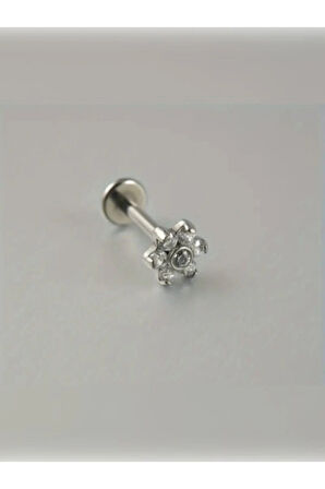 Zirkon Kristal Papatya Çelik Tragus Piercing