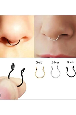Sıkıştırma Siyah Septum Piercing