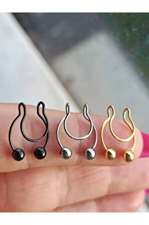 Sıkıştırma Çift Top Çelik Septum Piercing