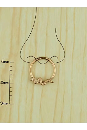 Yılan Rose Kilitli Halka Piercing