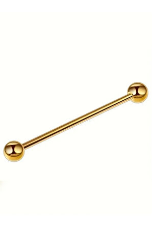 Top 4mm x 40mm x 1.2mm Altın Köprü Piercing