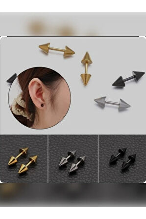 Cerrahi Çelik 14mm Siyah Kıkırdak Spayk Piercing