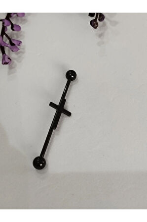 Haç Siyah Köprü Piercing