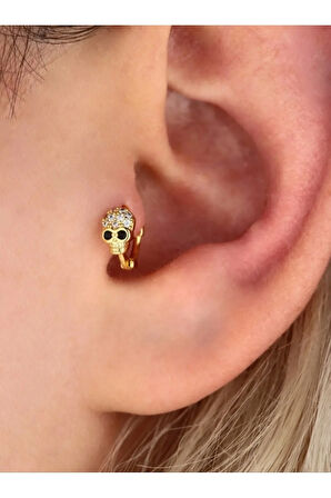 Yılan Kobra Pirinç Altın Küpe Piercing