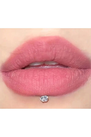 Zirkon 2mm x 6mm x 1.2mm Çelik Labret Piercing