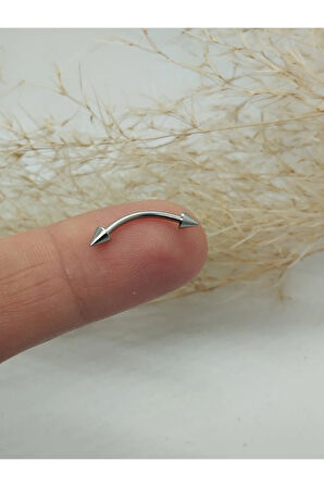 Cerrahi Çelik Spayk 3mm X 6mm X 1.2mm Çelik Banana Piercing