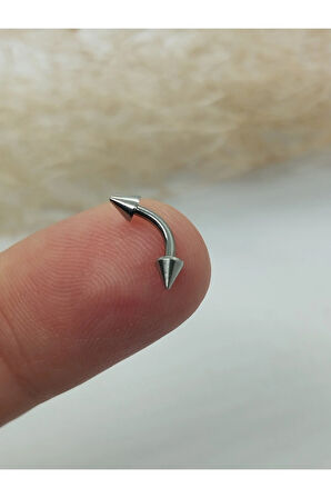 Cerrahi Çelik Spayk 3mm X 6mm X 1.2mm Çelik Banana Piercing