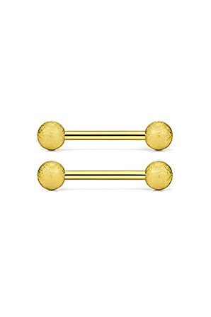 Cancanlı Top Altın Dil Piercing