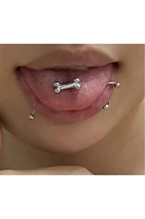 Kemik Çelik Dil Piercing