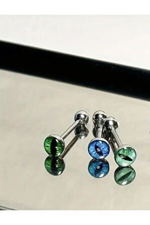 Göz Blue Çelik Dil Piercing