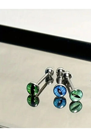 Göz Green Çelik Dil Piercing