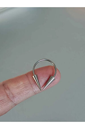 Cerrahi Çelik Spayk 4*12mm X 6mm X 1.2mm Çelik Halka Piercing