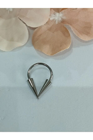 Cerrahi Çelik Spayk 4*12mm X 10mm X 1.2mm Çelik Halka Piercing
