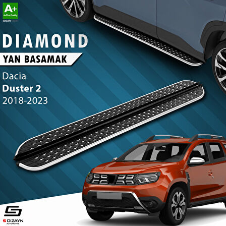 S-Dizayn Dacia Duster 2 Diamond Krom Yan Basamak 173 Cm 2018-2023 A+ Kalite