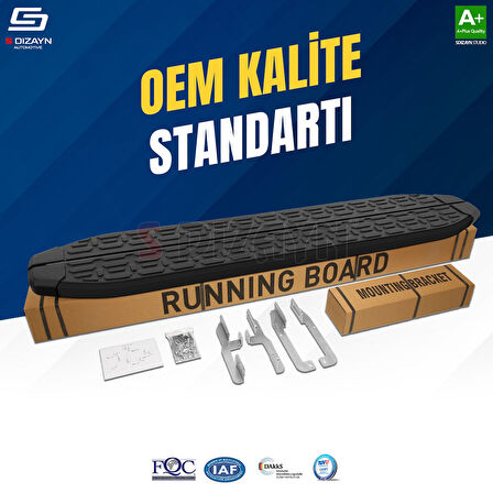 S-Dizayn Dacia Duster 2 Evo Siyah Yan Basamak 183 Cm 2018-2023 A+ Kalite