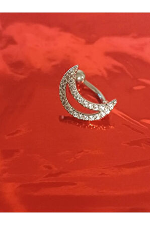 Zirkon Taşlı Ay Dede Göbek Piercing