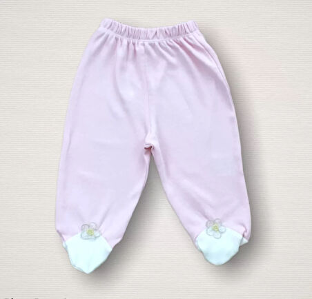 Baharın Çiçekli Kalbi Nakışlı %100 Cotton Antibakteriyel 10lu Zıbın Takımı Hastane Çıkışı