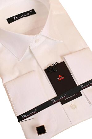 Krem Rahat Kesim Micro Kumaş Kol Düğmeli Regular Fit Erkek Gömlek - 190-10