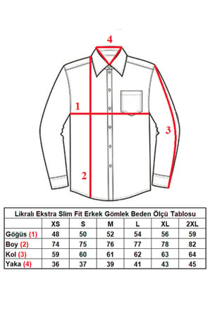 Lacivert Ekstra Dar Kesim Likralı Esnek Micro Kumaş Kol Düğmeli Slim Fit Erkek Gömlek - 195-12