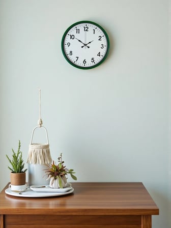 36 Cm Standart Yeşil Duvar Saati iegxx