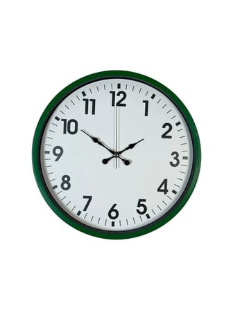36 Cm Standart Yeşil Duvar Saati iegxx