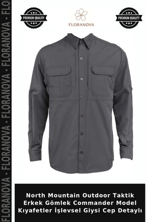 North Mountain Outdoor Taktik Erkek Gömlek Commander Model Kıyafetler İşlevsel Giysi Cep Detaylı