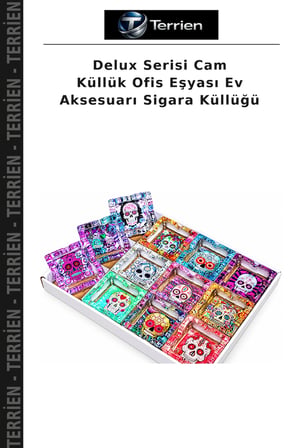 Delux Serisi Cam Küllük Ofis Eşyası Ev Aksesuarı Sigara Küllüğü