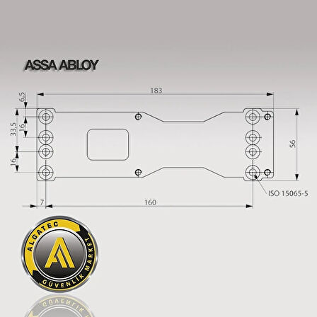 Assa Abloy DCA 120 Gövde Montaj Plakası
