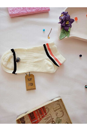 2 ÇİFT PATİK ÇORAP YUMUŞAK DİKİŞSİZ BURUN PAMUKLU KISA KONÇ DESENLİ KADIN ÇORABI 36-40