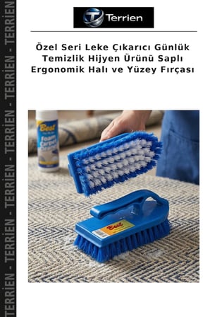 Özel Seri Leke Çıkarıcı Günlük Temizlik Hijyen Ürünü Saplı Ergonomik Halı ve Yüzey Fırçası