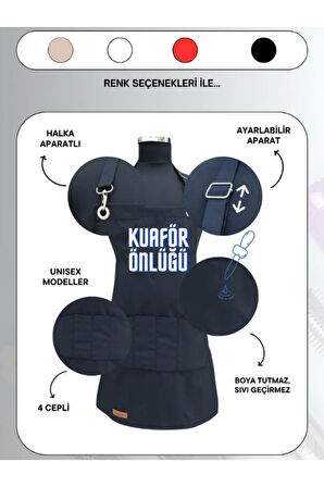 Boya ve Leke Tutmaz, Su Geçirmez Önlük, Master Chef Önlüğü, Çok Amaçlı Önlük, Kuaför Önlüğü, Mutfak Önlüğü, Aşçı Önlüğü