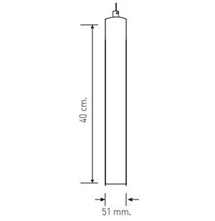 DCR3021G GU10 Duylu 40cm Boru Sarkıt