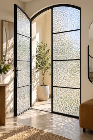 Deconitte Statik Cam Filmi 60x100cm 3D Diamond (Elmas) Desen Yapışkansız Dekoratif Pencere Kaplama Filmi, Kumlama