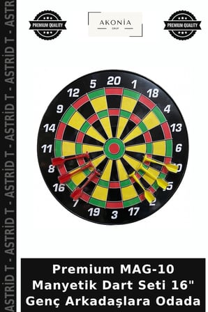 Premium MAG-10 Manyetik Dart Seti 16" Genç Arkadaşlara Odada