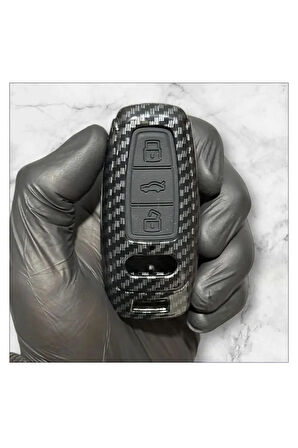 Audi A6 A7 A8 E-tron Q8 Q5 C8 A3 D5 Karbon Anahtar Kılıfı Anahtarsız Çalıştırma 2.Resime Bakınız