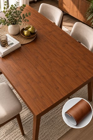 Deconitte Kendinden Yapışkanlı Koyu Ahşap Desenli Premium Mobilya Dolap Masa Tezgah Dekoratif Kaplama 60x100cm