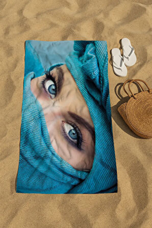 80 x 150 cm Plaj havlusu, Baskılı Havlu, Deniz Havlusu, Şezlong Havlusu