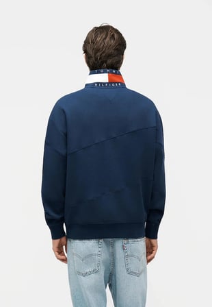 Tommy Hilfiger Dik Yaka Yarım Fermuarlı Sweatshirt