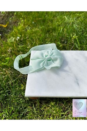 D’Arya Mint Yeşili Büyük Fiyonk Bebek ve Kız Çocuk Saç Bandı – Kawaii Korean Style DD137