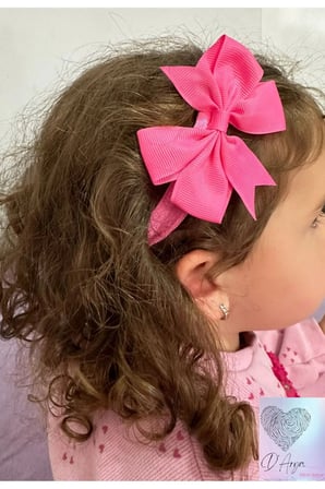 D’Arya Fuşya Pembe Büyük Fiyonk Bebek ve Kız Çocuk Saç Bandı – Kawaii Korean Style DD189