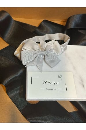 DD200 Gri Fiyonk Bebek & Çocuk Saç Bandı
